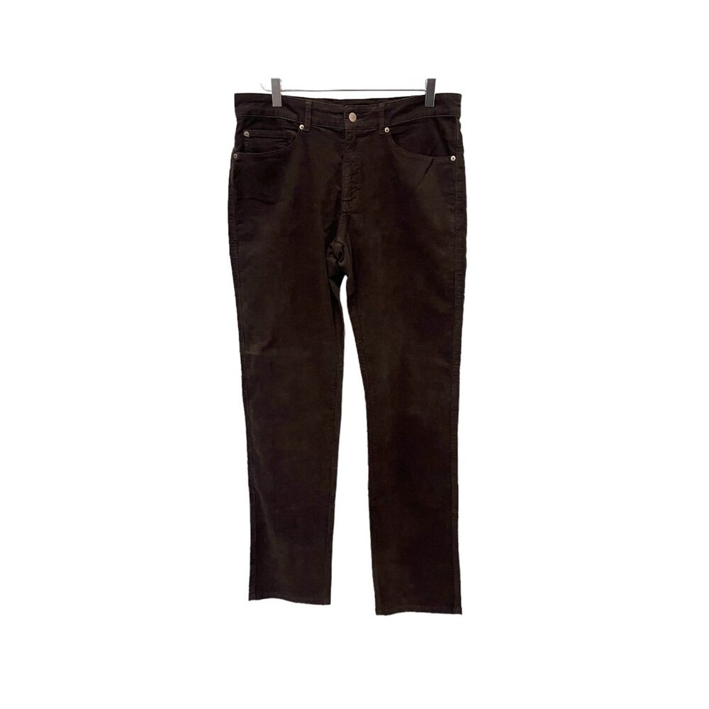 Peter Millar Mens 33/34 Charcoal Gray Corduroy Straight Leg Pants Work Casual